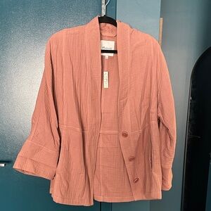 Madewell Women's Gauze Blazer in Dusty Rose